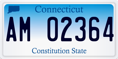 CT license plate AM02364