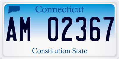 CT license plate AM02367