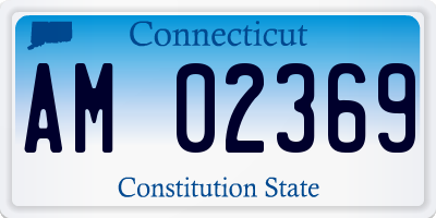 CT license plate AM02369