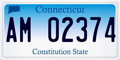 CT license plate AM02374