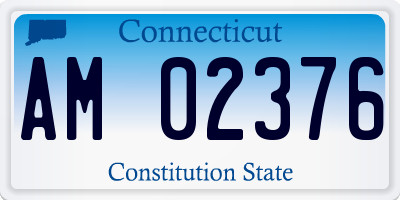 CT license plate AM02376