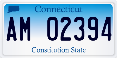 CT license plate AM02394