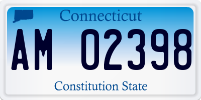 CT license plate AM02398