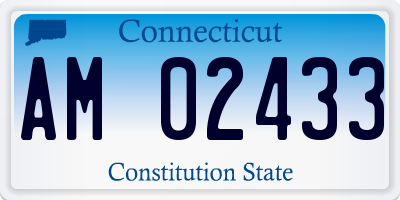 CT license plate AM02433