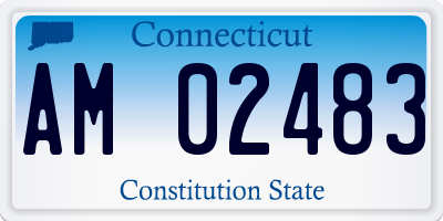 CT license plate AM02483