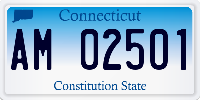 CT license plate AM02501