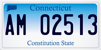 CT license plate AM02513