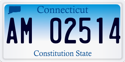 CT license plate AM02514