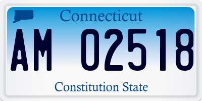 CT license plate AM02518