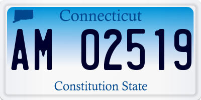 CT license plate AM02519
