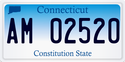 CT license plate AM02520