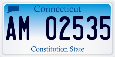 CT license plate AM02535