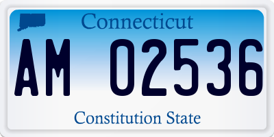 CT license plate AM02536