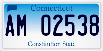 CT license plate AM02538