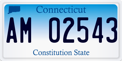 CT license plate AM02543