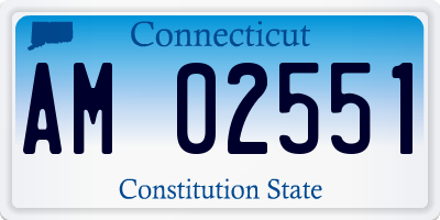 CT license plate AM02551