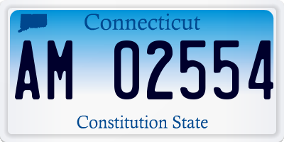 CT license plate AM02554