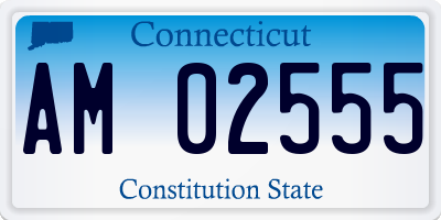 CT license plate AM02555