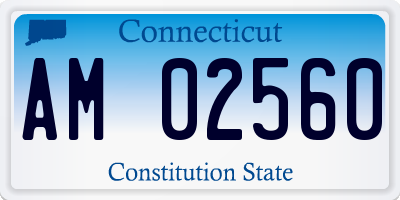 CT license plate AM02560