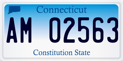CT license plate AM02563