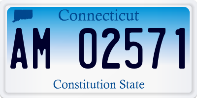 CT license plate AM02571