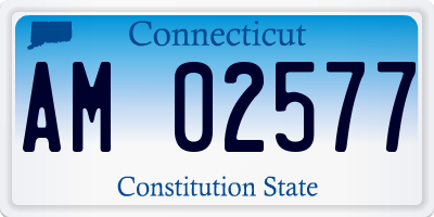 CT license plate AM02577