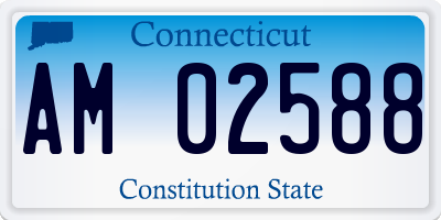 CT license plate AM02588