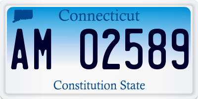 CT license plate AM02589