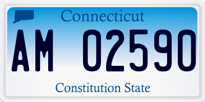 CT license plate AM02590