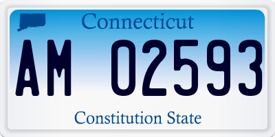 CT license plate AM02593