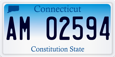 CT license plate AM02594