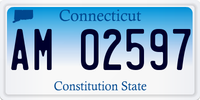 CT license plate AM02597