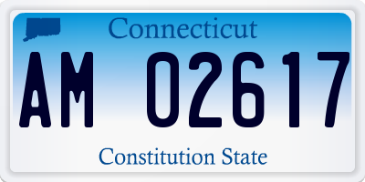 CT license plate AM02617