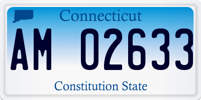 CT license plate AM02633