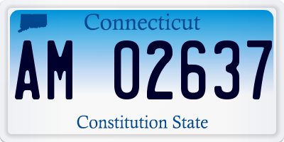 CT license plate AM02637