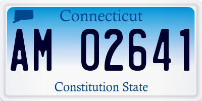 CT license plate AM02641