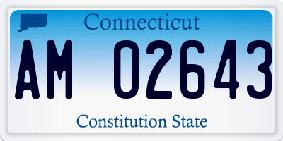 CT license plate AM02643