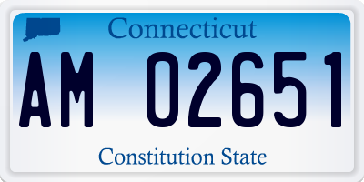 CT license plate AM02651