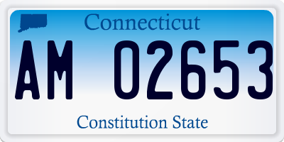 CT license plate AM02653
