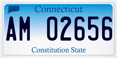 CT license plate AM02656