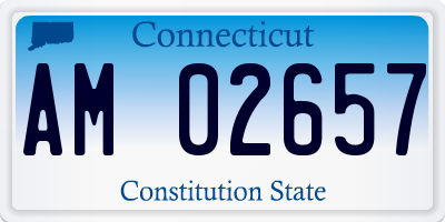 CT license plate AM02657
