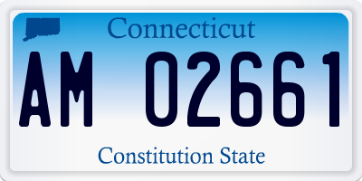 CT license plate AM02661