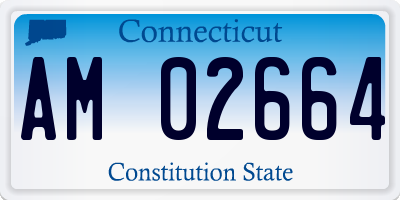 CT license plate AM02664