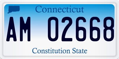 CT license plate AM02668