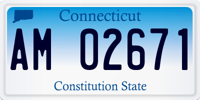 CT license plate AM02671