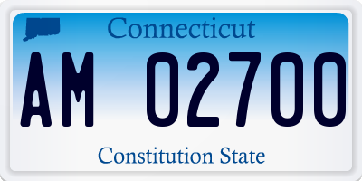 CT license plate AM02700