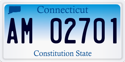 CT license plate AM02701
