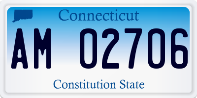CT license plate AM02706
