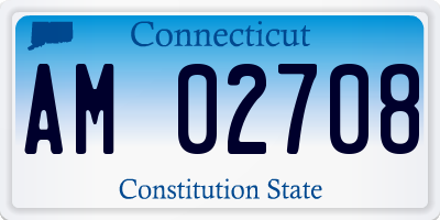 CT license plate AM02708
