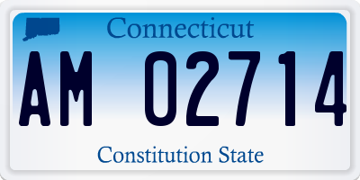 CT license plate AM02714